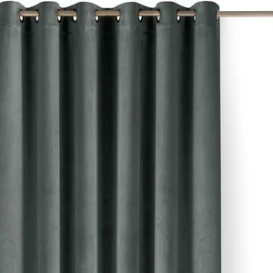 Tmavě šedý sametový dimout závěs Velto 140×270 cm – Filumi