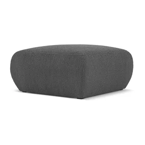 Tmavě šedý taburet Molino z bouclé