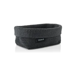 Tmavě šedý textilní košík Blomus Rope 11,5 × 20 cm