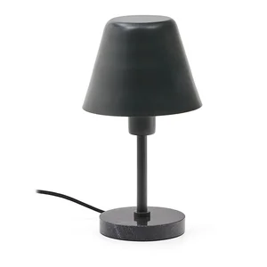 Tmavě zelená a černá mramorová stolní lampa Calina