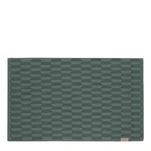 Tmavě zelená koupelnová předložka Geo 50x80 cm