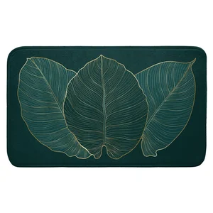 Tmavě zelená koupelnová předložka Jade 45x75 cm