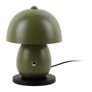 Tmavě zelená LED stolní lampa s kovovým stínidlem