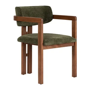 Tmavě zelené jídelní křeslo Toscana s područkami – Kalune Design