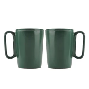 Tmavě zelené kameninové hrnky 2 ks, 250 ml – Fuori – Vialli Design