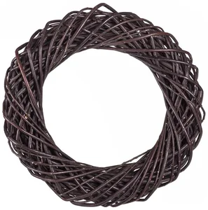 Tmavý proutěný věnec Merano 35 cm