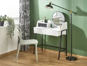 Toaletní stolek CICHOR bílo-černý