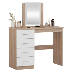 Toaletní stolek KLEVIS dub sonoma/bílá