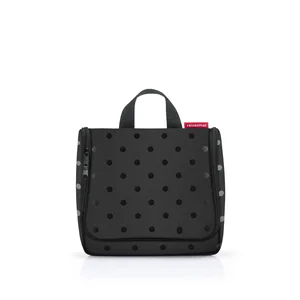 Toaletní taštička Reisenthel Toiletbag Glossy Dots – černá