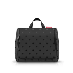Toaletní taštička Reisenthel Toiletbag XL Glossy dots černá