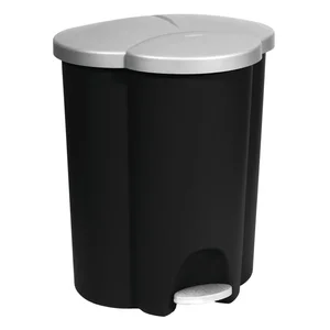 Tříkomorový odpadkový koš Curver s pedálem