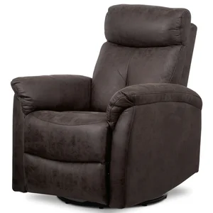 TV křeslo Adalgisa – hnědá látka v dekoru broušené kůže