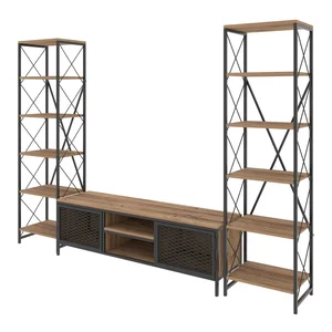 TV sestava 150 × 47 cm – antracitová a přírodní, Maxim – Kalune Design