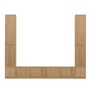 TV sestava Modulair Dub přírodní 300x243 cm