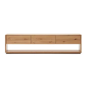 TV stolek Alguema, dubový dekor, 200×51 cm – Kave Home