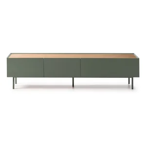 TV stolek Arista dubový dekor s zeleno-přírodní úpravou 180x45 cm