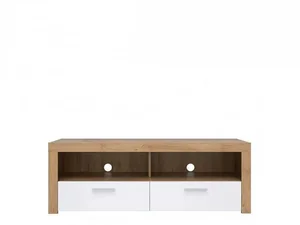 TV stolek Balder RTV2 – dub Riviera/bílý lesk