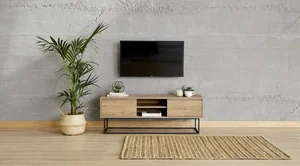 TV stolek BEERN – ořech/černá