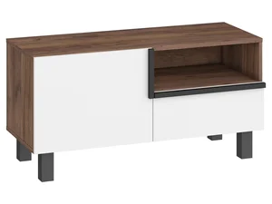 TV stolek DZENGAL 1D1S – craft tobaco/bílá, 5 let záruka