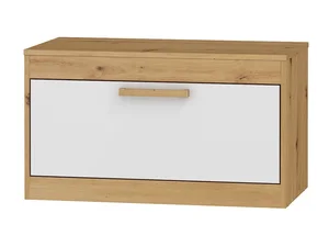 TV stolek GATTON s dvířky – dub artisan/bílý lesk