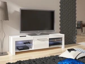 TV stolek Guliston – bílý lesk