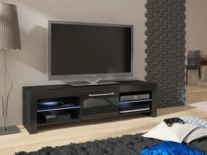 TV stolek Guliston – černý lesk, 160 cm