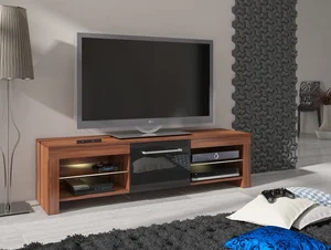 TV stolek Guliston Švestka Wallis / Černý lesk