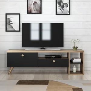 TV stolek RAGDOLL černá/dub