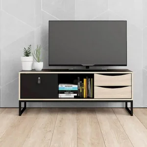 TV stolek Sheba – černý mat / Sonoma
