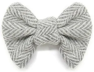 Tvídový motýlek pro psy Silver Herringbone