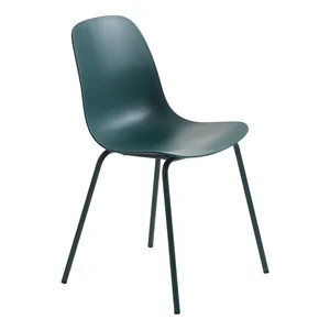 Tyrkysová plastová jídelní židle Whitby