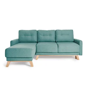 Tyrkysová rohová rozkládací pohovka Pop