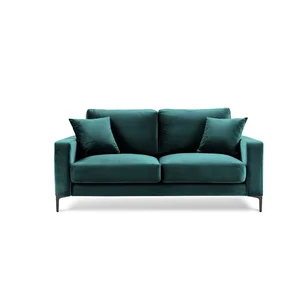 Tyrkysová sametová pohovka Kooko Home Harmony 158 cm