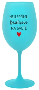 Tyrkysová sklenice na víno pro bratra 350 ml