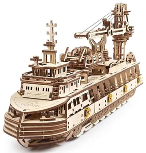 Ugears 3D mechanické puzzle Oceánografická loď Research Vessel