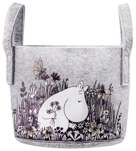 Úložný koš Moomin Flower Field 17l šedý