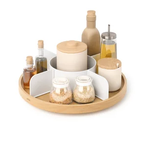 Umbra Bellwood Lazy Susan – otočný organizér (bílá / přírodní)