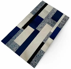 Unikátní kožený kobereček Holme Blue