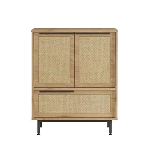 URES Víceúčelová komoda dub/jutový vzor