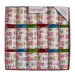 Vánoční crackery 6 ks Ho Ho Ho – Robin Reed