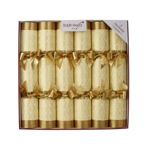 Vánoční crackery Gold Damask 6 ks – Robin Reed