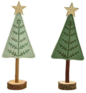Vánoční dekorace stromek z plsťi 27 cm