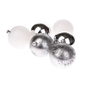 Vánoční plastové koule 6 ks Ø8 cm Dakls