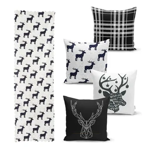 Vánoční povlaky a běhoun na stůl Minimalist Reindeer & Stars