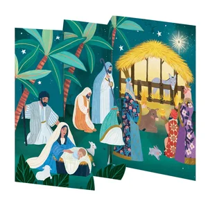 Vánoční přání s motivem Away in the Manger, sada 5 kusů