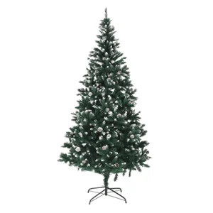 Vánoční stromek s šiškami, posněžený, 220 cm
