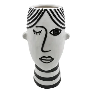 Váza Mauro Ferretti Face – černo-bílý porcelán