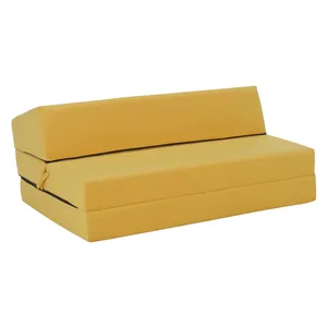 VEDIS 2v1 - Skládací matrace a křeslo, žlutá