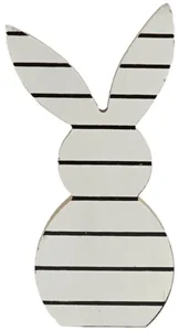 Velikonoční dřevěný králík WHITE BUNNY 14 cm