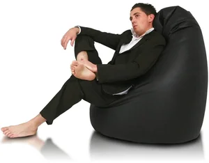 Velké Relaxační Křeslo Primabag z Černé Ekokůže